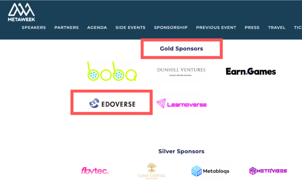 metaweek sponsors